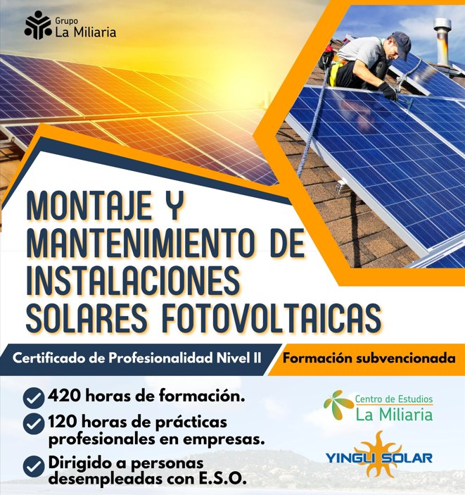Manejo y mantenimiento de instalaciones solares fotovoltaicas (La Roda)